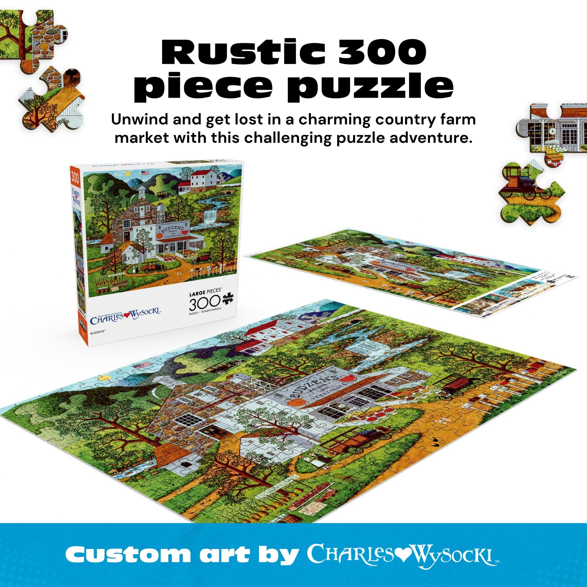 Amazon.com: Buffalo Games Oversize Puzzle – Budzen's by Charles